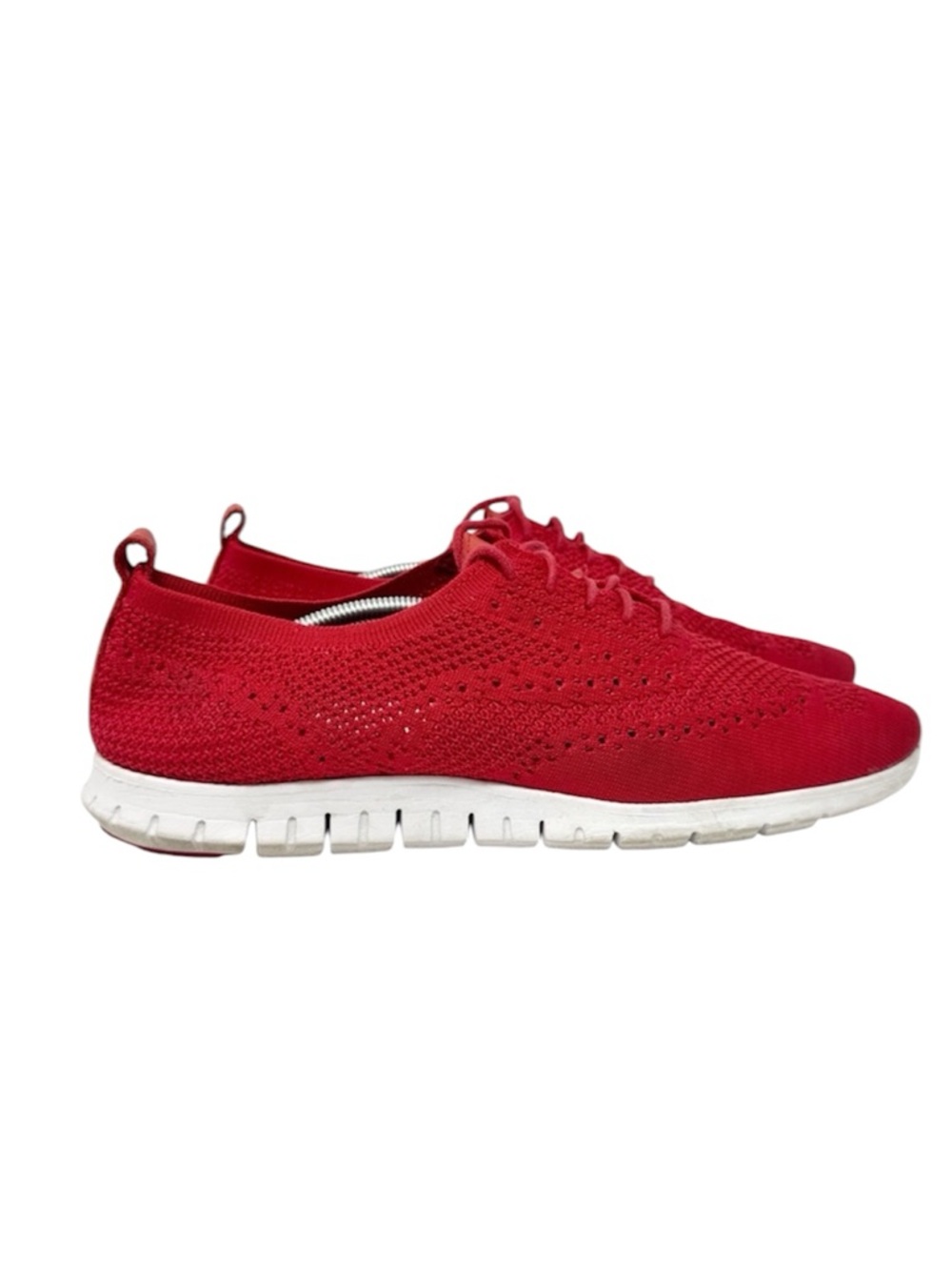 Cole Haan ZeroGrand Perforated Leather Wingtip Sneakers Red Size 11